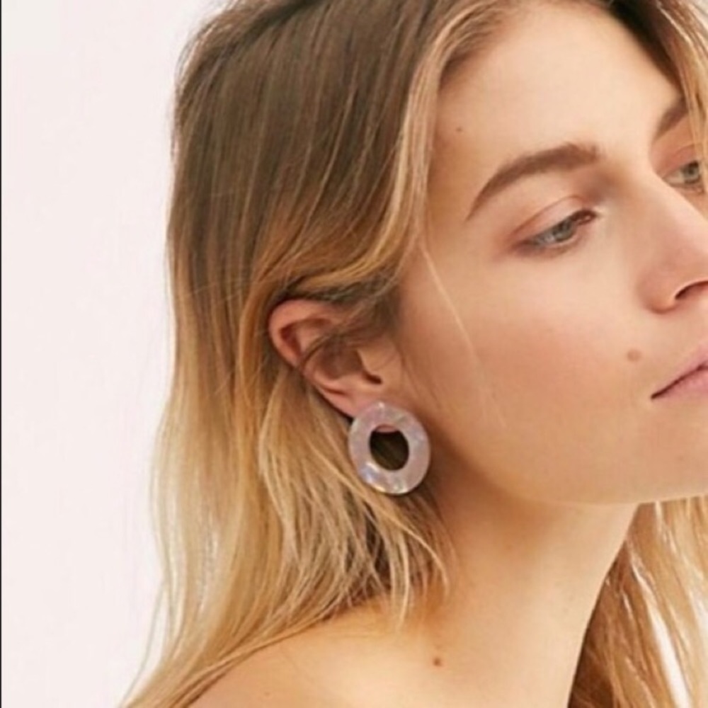 Free People Resin Oval Earrings